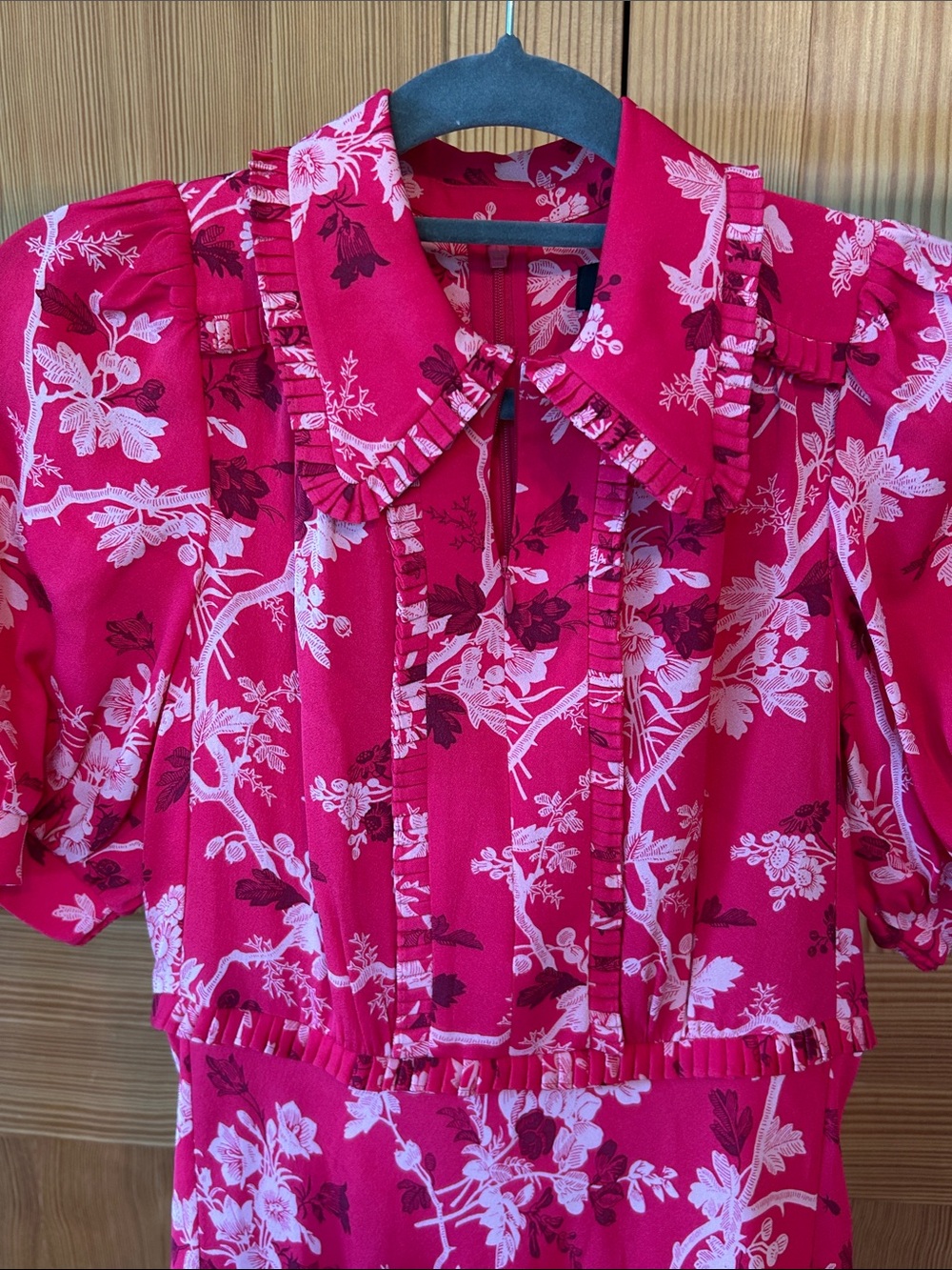 ME+EM Pointed-Collar  Floral Woven Midi Dress - Picture 12 of 15